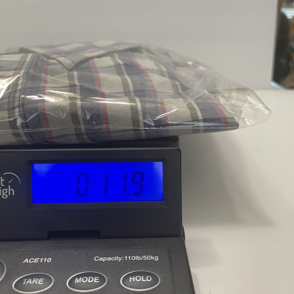 Synrgy Button Up Shirt Mens 4XLT Short Sleeve Blue Pink Plaid - Picture 10 of 10